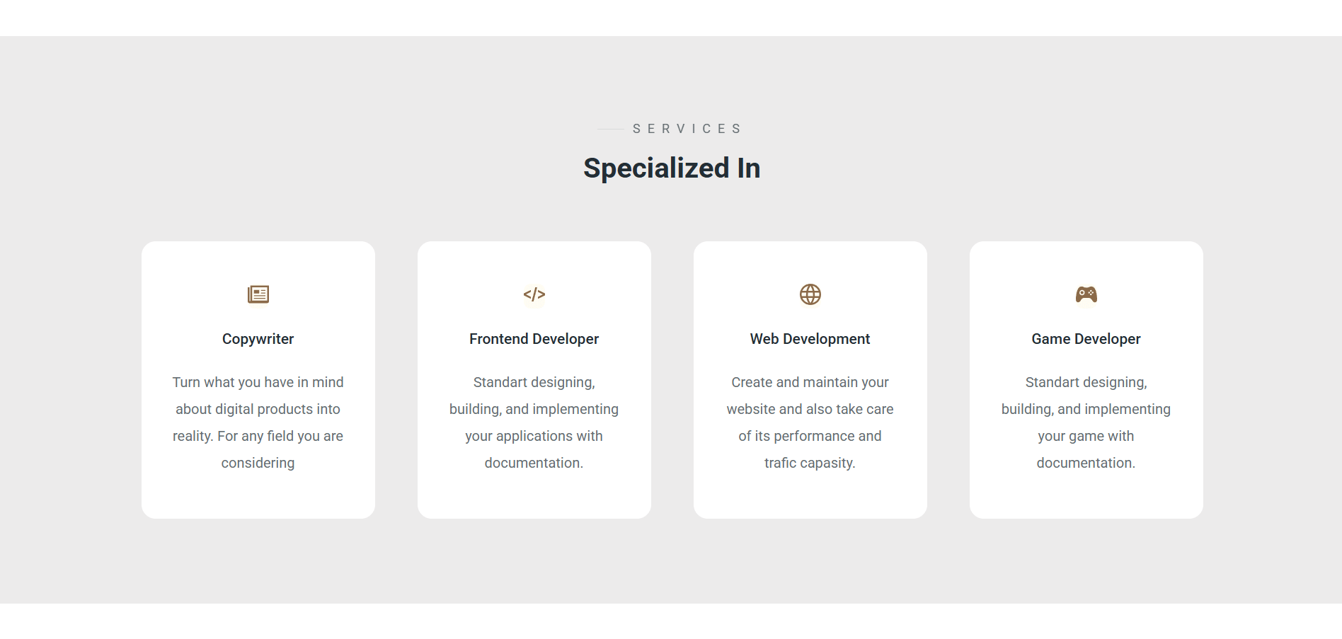 Portfolio V1 screenshot 2